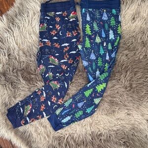 Little Sleepies Navy and Green Kids Joggers